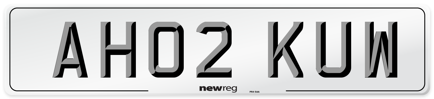 AH02 KUW Number Plate from New Reg